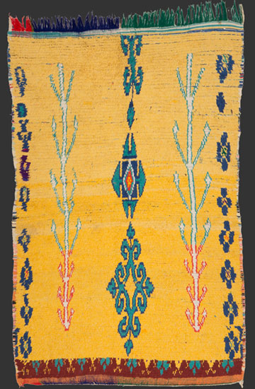 TM 2418, pile rug from the region (north-) west of the city of Boujad, central plains, Morocco, 1990/2000, 230 x 150 cm (7' 7'' x 5'), high resolution image + price on request





